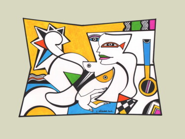 Andrographie N° 42124 Drawing titled "Andrographie N° 421…" by Lucien Ségura, Original Artwork, Marker