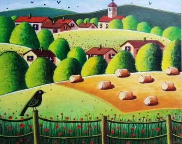제목이 "Belle journée de ca…"인 미술작품 Sabrina Riggio로, 원작, 아크릴 판지에 장착됨