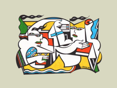 Andrographie N° 74841 Drawing titled "Andrographie N° 748…" by Lucien Ségura, Original Artwork, Marker