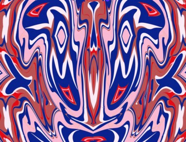 Digital Arts titled "Old totemic tableau" by Peter Jalesh, Original Artwork, Digital Painting