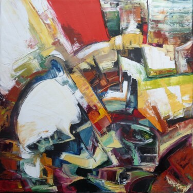 Peinture intitulée "Abstrait 11" par Isabelle Ilic, Œuvre d'art originale, Huile