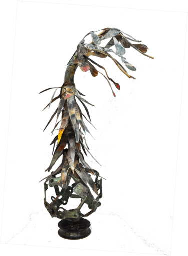 Sculptuur getiteld "Dans mon jardin..." door Eugenie Bal, Origineel Kunstwerk, Metalen