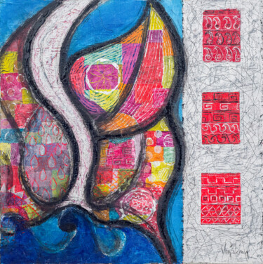 Peinture intitulée "Rencontre" par Ventabren, Œuvre d'art originale, Acrylique Monté sur Châssis en bois