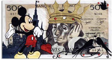 图画 标题为“MICKEY LOVE” 由Ciscø (Art2ciscø), 原创艺术品, 丙烯 安装在铝上