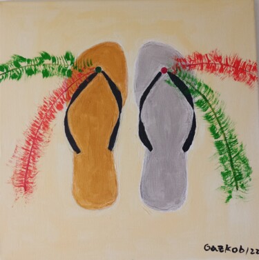 "Manolos" Pintura titulada ""Manolos"" por Gazkob, Obra de arte original, Acrílico Montado en Bastidor de camilla de madera
