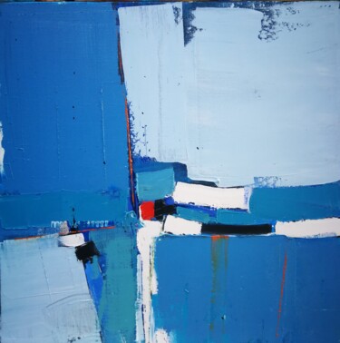 Peinture intitulée "Emotions océanes" par Francis L'Huillier, Œuvre d'art originale, Huile Monté sur Châssis en bois