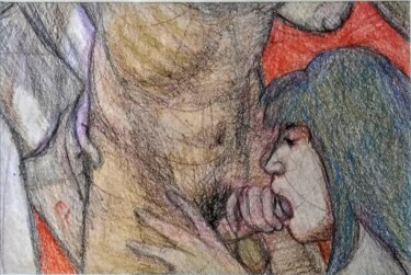 Lovers 135, Threesome 图画 标题为“Lovers 135, Threeso…” 由Edwin Loftus, 原创艺术品, 粉彩 安装在其他刚性面板上