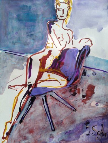 Malerei mit dem Titel "In Zimmer" von Jana Scherer, Original-Kunstwerk, Acryl