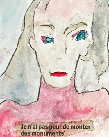 Peinture intitulée "« La Déesse blanche…" par Ananda Eva, Œuvre d'art originale, Acrylique