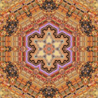 Digitale Kunst mit dem Titel "Floral abstract" von Abraham Addy, Original-Kunstwerk, Digitale Malerei