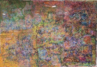 图画 标题为“"ColorsTurtle"” 由Thierry Pujalte, 原创艺术品, 标记 安装在其他刚性面板上