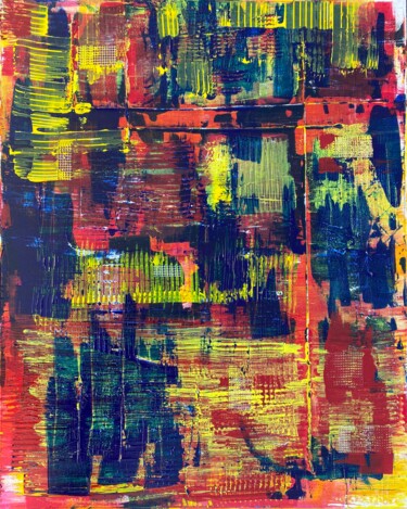 Malerei mit dem Titel "Midnight Rain" von Andreas Angleitner, Original-Kunstwerk, Acryl
