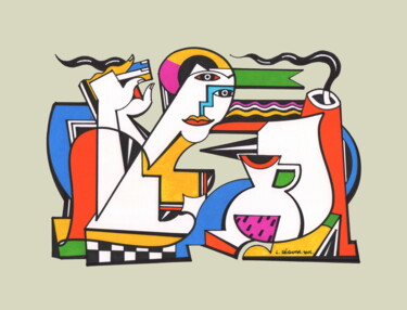 Andrographie N° 40966 Drawing titled "Andrographie N° 409…" by Lucien Ségura, Original Artwork, Marker