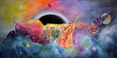 Peinture intitulée "Galactika 1" par Gérard Jéhin, Œuvre d'art originale, Huile
