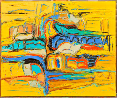 Peinture intitulée "discordance" par Frederic Servian, Œuvre d'art originale, Huile