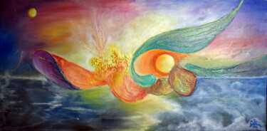 Peinture intitulée "Le vaisseau fantôme." par Gérard Jéhin, Œuvre d'art originale, Huile