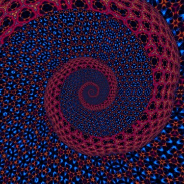 Digital Arts titled "Spiral pattern back…" by Abraham Addy, Original Artwork, Digital Painting