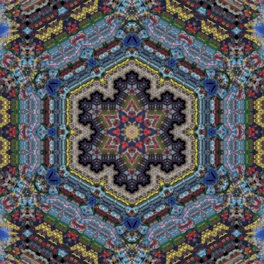 Arte digital titulada "Ancient mosaic tile" por Abraham Addy, Obra de arte original, Pintura Digital