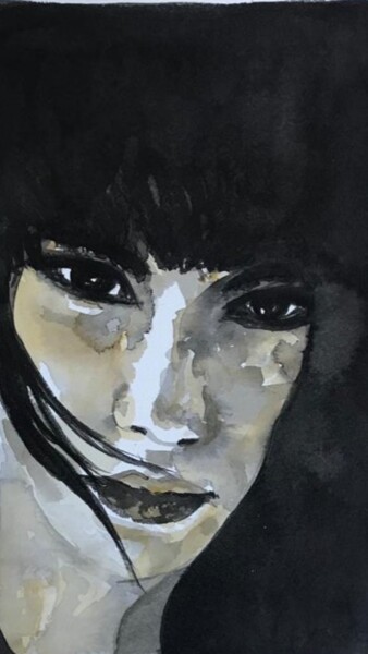 绘画 标题为“Silences 3” 由Pascale Albizzati, 原创艺术品, 墨 安装在木板上
