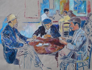 The Card Players Peinture intitulée "The Card Players" par Tam Nightingale, Œuvre d'art originale, Acrylique