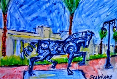 Te dire Vinghthuitieme virtuel exposition " Cheval" Peinture intitulée "Te dire Vinghthuiti…" par Slobodan Spasojevic (Spaki), Œuvre d'art originale, Pastel