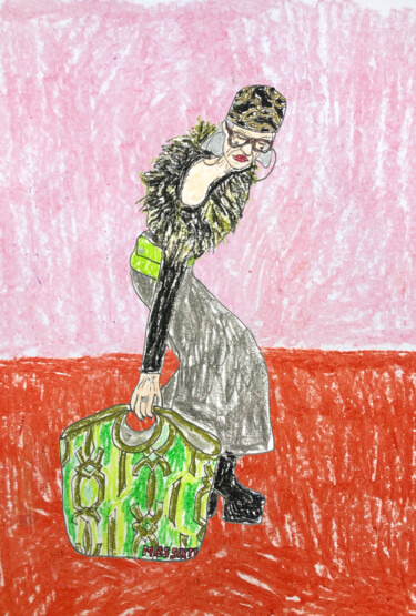 图画 标题为“Green bag” 由Lana Krainova, 原创艺术品, 粉彩