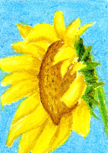 Pintura titulada "Sunflower" por Anna Filippova, Obra de arte original, Pastel