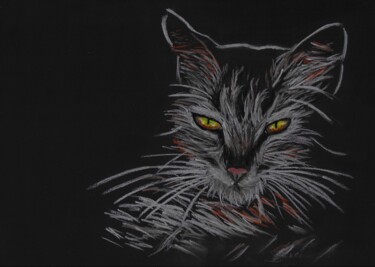 Disegno intitolato "It's where my demon…" da P. Le Sommer, Opera d'arte originale, Pastello