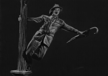 图画 标题为“Singin' in the rain” 由P. Le Sommer, 原创艺术品, 粉彩