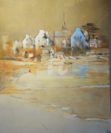 Peinture intitulée "Ile de Batz II" par James Burgevin, Œuvre d'art originale, Acrylique