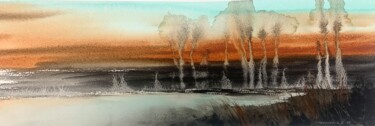 绘画 标题为“Abstraction. Trees.…” 由Eugenia Gorbacheva, 原创艺术品, 水彩