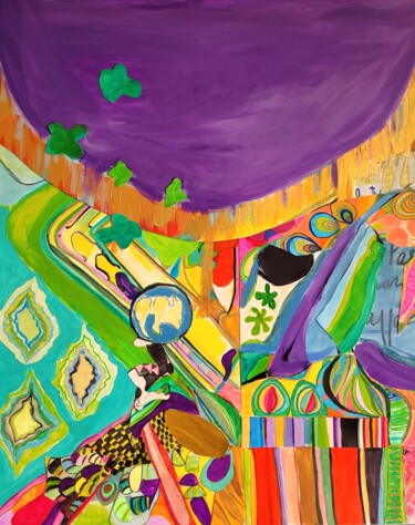 Drawing titled "Atlas (Le monde t'a…" by Brigite Oury, Original Artwork, Acrylic