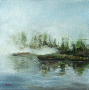 제목이 "FOGGY FOREST, 40x40…"인 미술작품 Natiko로, 원작, 기름