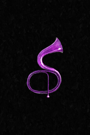 绘画 标题为“Purple Italian Basso” 由Tony Rubino, 原创艺术品, 丙烯 安装在木质担架架上