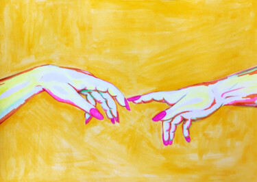 Malerei mit dem Titel "Energies" von Esbardallou, Original-Kunstwerk, Acryl Auf Karton montiert