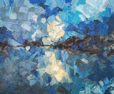 The Moonlight Pintura intitulada "The Moonlight" por Elena Dundukova, Obras de arte originais, Óleo