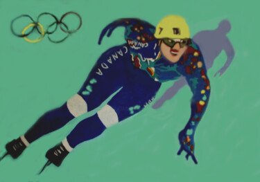 绘画 标题为“Short Track” 由Carolyn   A. Debnam, 原创艺术品, 丙烯 安装在木质担架架上