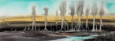 绘画 标题为“Abstraction. Trees.…” 由Eugenia Gorbacheva, 原创艺术品, 水彩