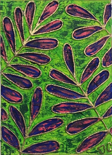 Schilderij getiteld "Cosmic Garden 3" door Tiphanie Canada, Origineel Kunstwerk, Acryl