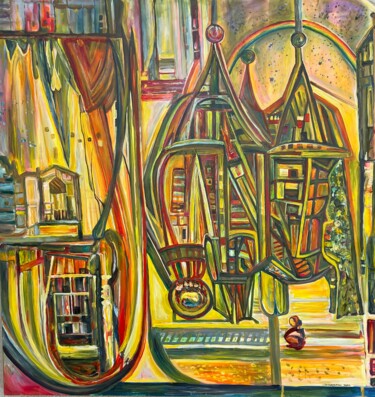 Malerei mit dem Titel "vor dem Gewitter" von Dieter Stockmann, Original-Kunstwerk, Acryl