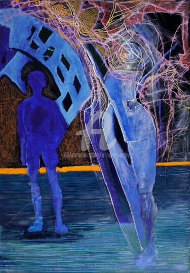 Szczelina nocy II 绘画 标题为“Szczelina nocy II” 由Anna Lupa-Suchy, 原创艺术品, 油