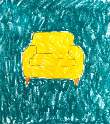 图画 标题为“Orange chair” 由Lana Krainova, 原创艺术品, 粉彩