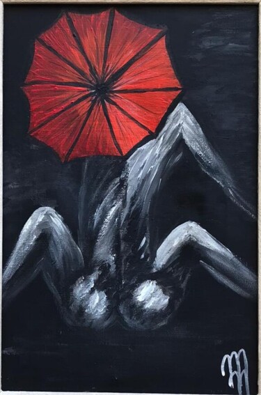 elles et ombrelle Peinture intitulée "elles et ombrelle" par Sensorial, Œuvre d'art originale, Acrylique Monté sur Châssis en bois