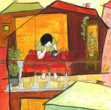 제목이 "jour de 4"인 미술작품 Marion Durand-Gasselin로, 원작, 아크릴