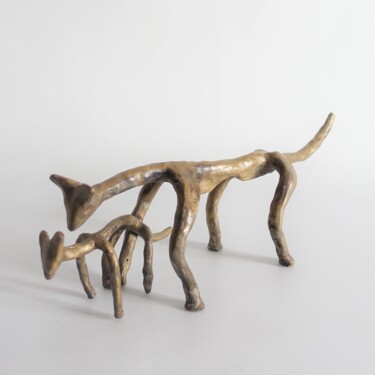 Sculpture intitulée "La louve (131)" par Didier Fournier, Œuvre d'art originale, Bronze
