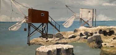 Peinture intitulée "Le pont du diable c…" par Audrey Faurie, Œuvre d'art originale, Huile Monté sur Châssis en bois