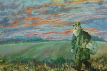 Peinture intitulée "Wanderer" par Andrei Klenov, Œuvre d'art originale, Huile