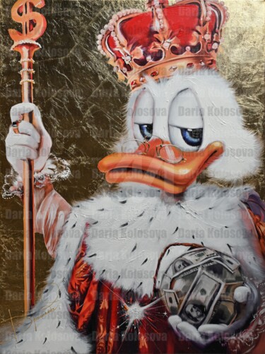 绘画 标题为“Duck King - Giclee” 由Daria Kolosova, 原创艺术品, 油