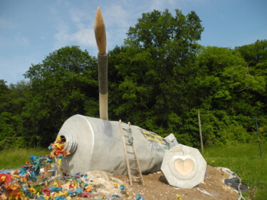 Sculpture intitulée "Utilise biens LE TU…" par Applestrophe, Œuvre d'art originale, Métaux