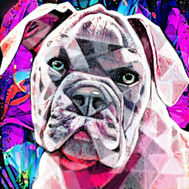 Painting titled "Dog 14" by Ira Tsantekidou, Original Artwork, Digital Painting